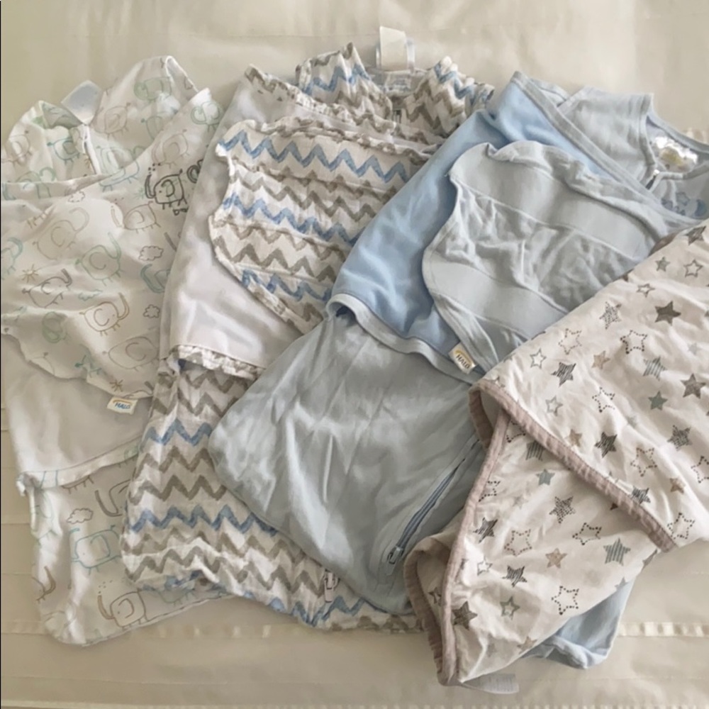 3 Newborn Halo swaddle and 1 miracle baby swaddle